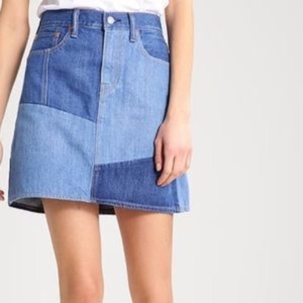 Levi's everyday patchwork denim skirt